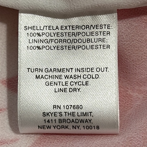 Sky’s The Limit, Red & White, Floral Print, Open Front Jacket, Size Medium - Picture 6 of 8
